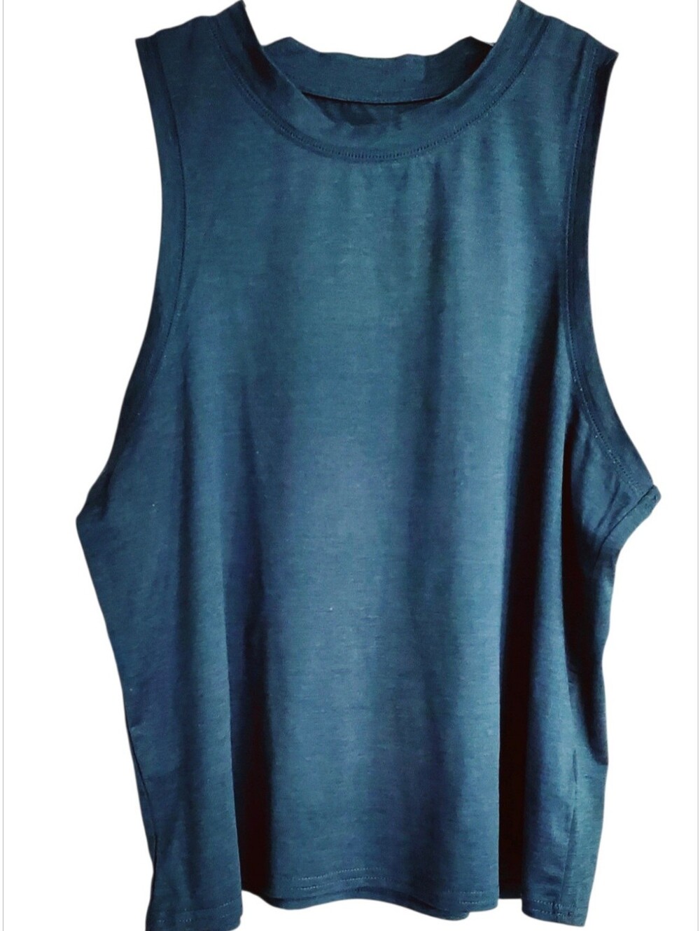 Quince Slate Blue Sleeveless Crewneck Tank Size S